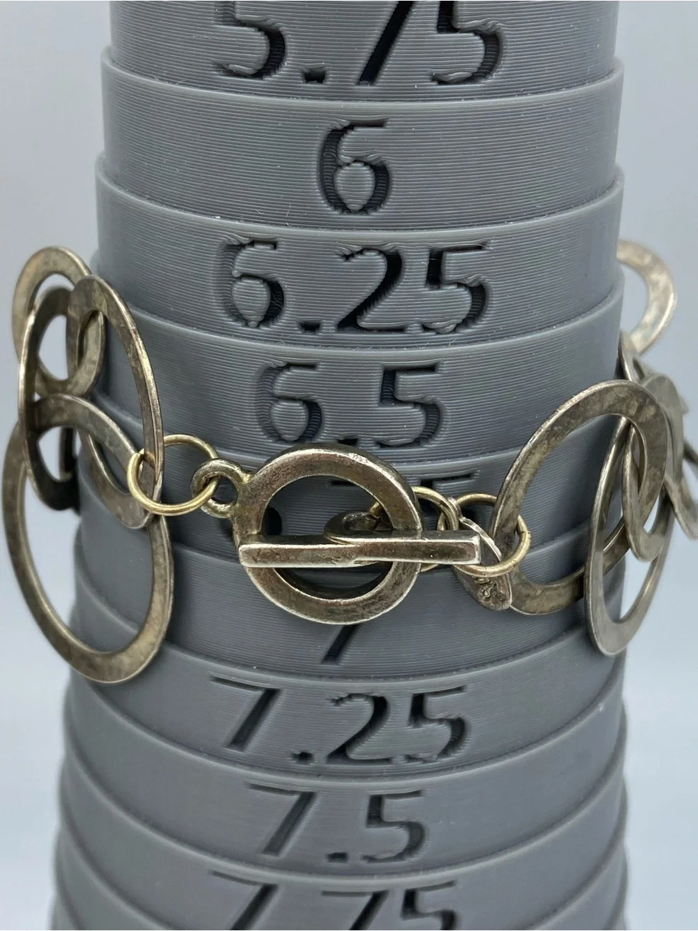 Chico’s Interlinked Circle Statement Bracelet - Silver Tone